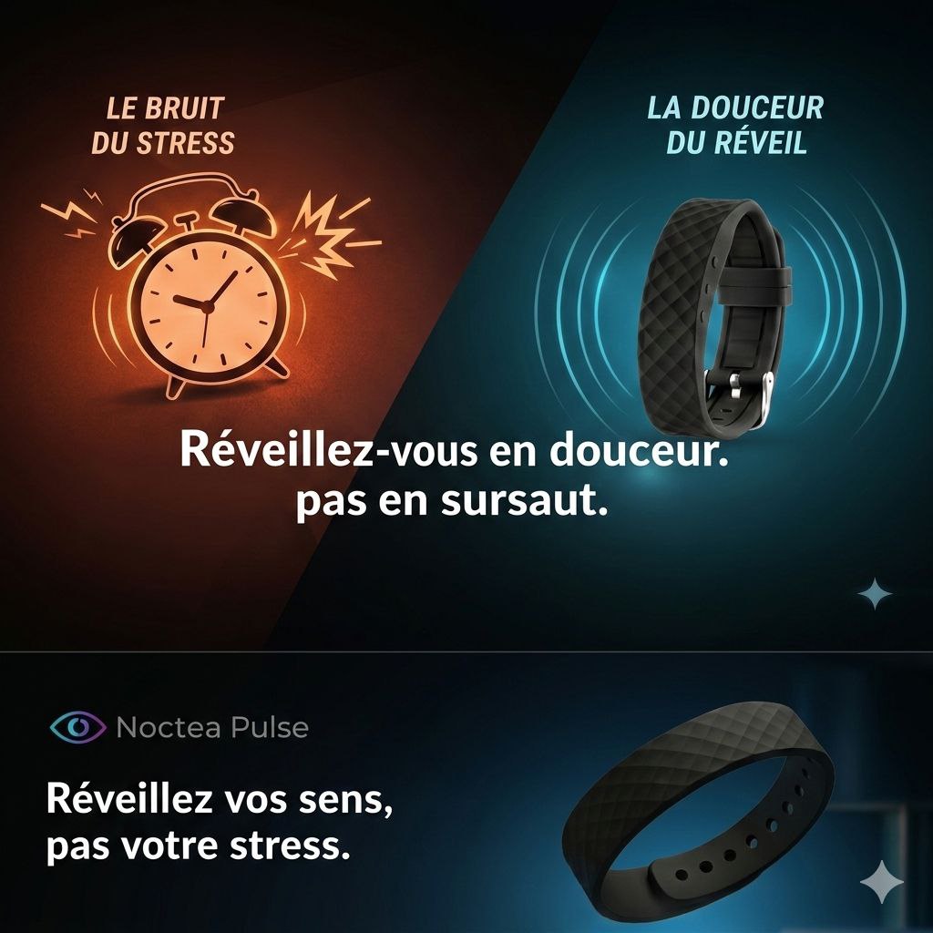 Noctea Pulse – Réveil Bracelet Vibrant Réveillez-vous sans bruit et sans déranger votre partenaire